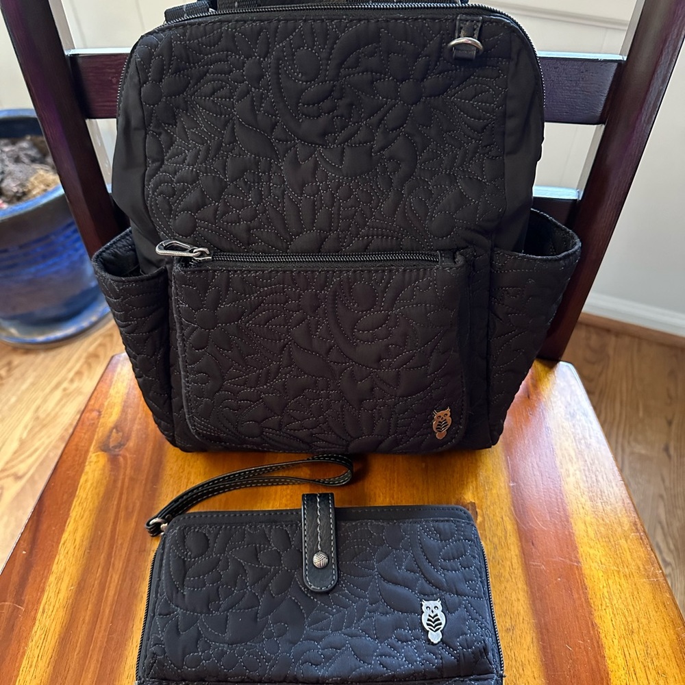 Sak Roots Loyola Small convertible backpack and matching wristlet